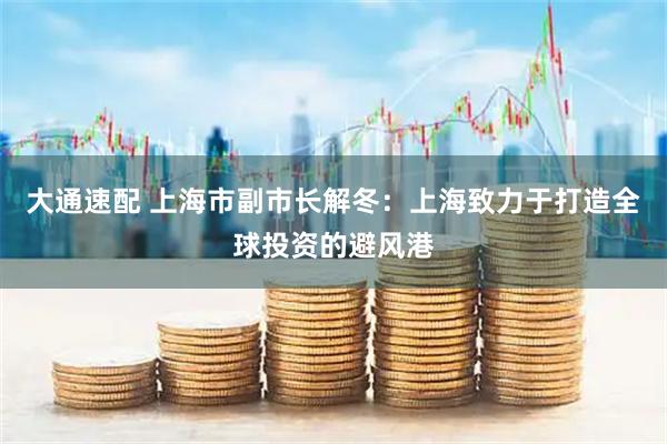 大通速配 上海市副市长解冬：上海致力于打造全球投资的避风港