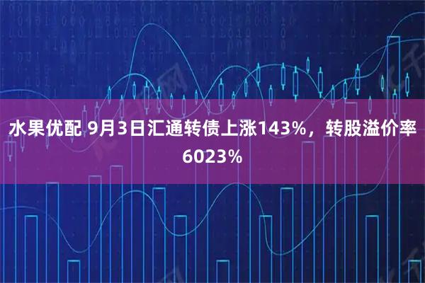 水果优配 9月3日汇通转债上涨143%，转股溢价率6023%
